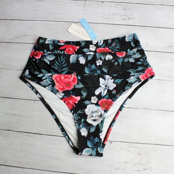 Cupshe Swimwear Women's High Waist Bikini Swim Bottoms Size M - Picture 1 of 5